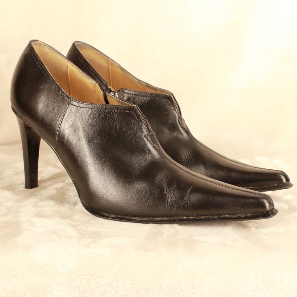 HENRY FERRERA Women's Black Leather Pump  Women's Shoes Size 10 M